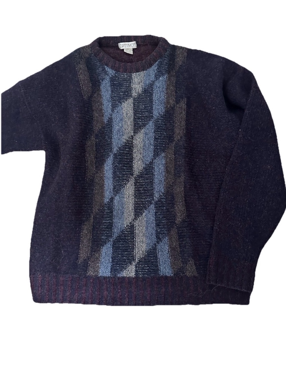 Vintage Cattivo Sweater 100% Shetland Wool XL